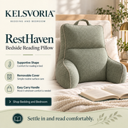 KELSVORIA™ RestHaven Bedside Reading Pillow