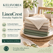 KELSVORIA™ LinenCrest Everyday Napkin Set