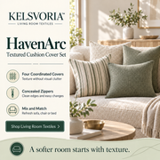 KELSVORIA™ HavenArc Textured Cushion Cover Set
