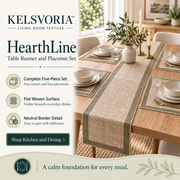 KELSVORIA™ HearthLine Table Runner and Placemat Set