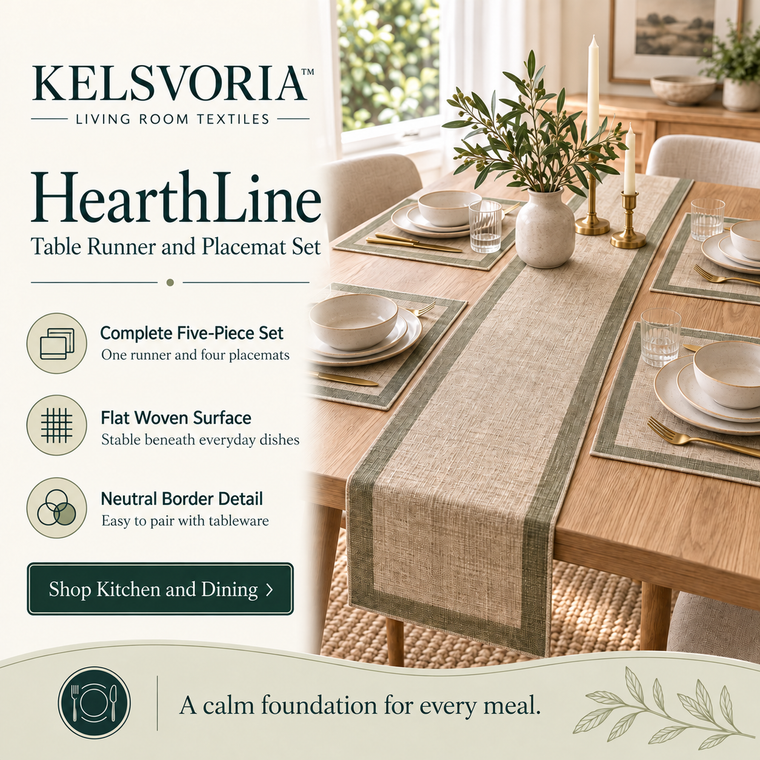 KELSVORIA™ HearthLine Table Runner and Placemat Set