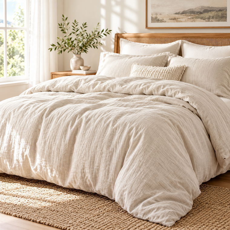 KELSVORIA™ CloudLinen Washed Duvet Cover Set