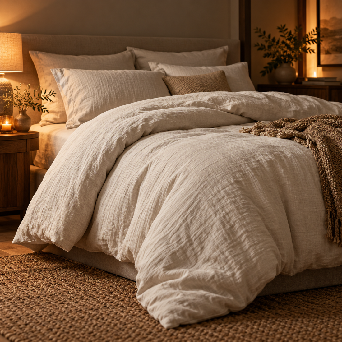 KELSVORIA™ CloudLinen Washed Duvet Cover Set