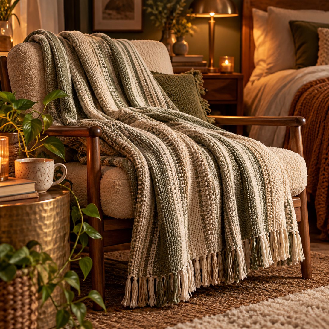 KELSVORIA™ DriftWeave Sofa Throw
