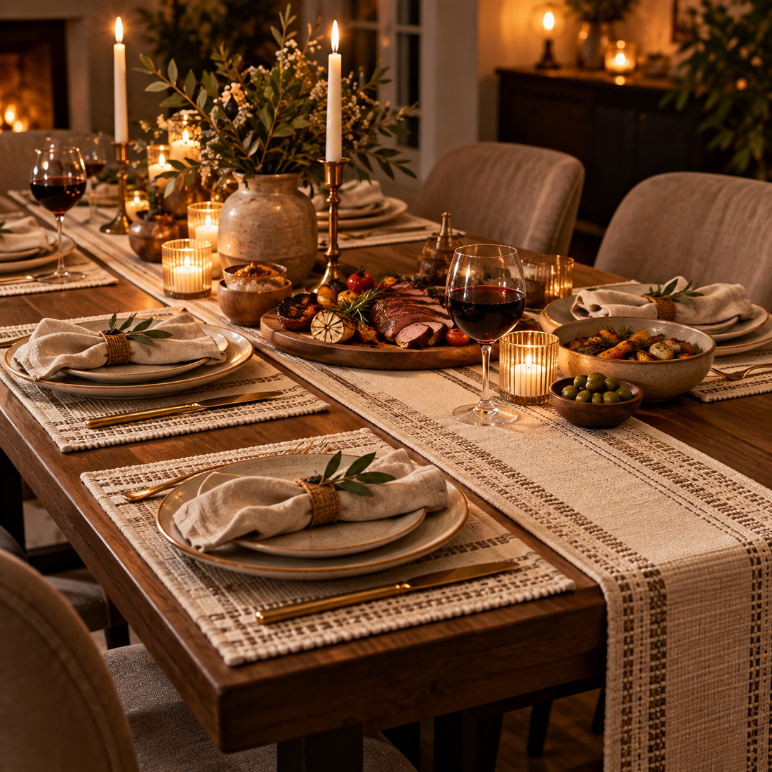 KELSVORIA™ HearthLine Table Runner and Placemat Set