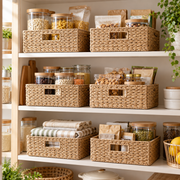 KELSVORIA™ PantryVale Woven Storage Basket Set