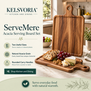 KELSVORIA™ ServeMere Acacia Serving Board Set